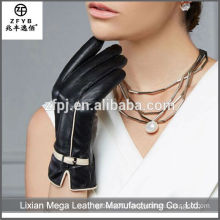 Wholesale Women warm leather thin winter gloves